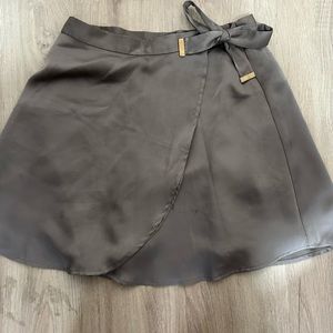 Dynamite Silk Skirt with Bow